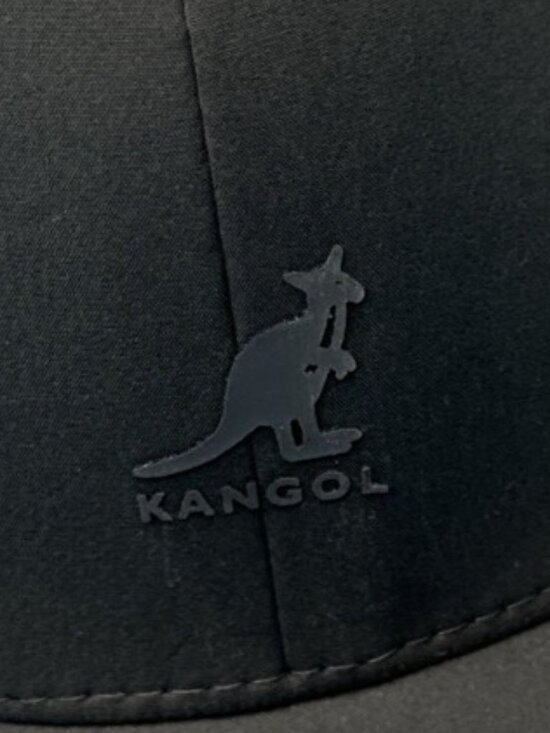 Kangol Spell Out Logo Men's Baseball Workout Cap Dark Gray Black Polyester Elast - Picture 3 of 3